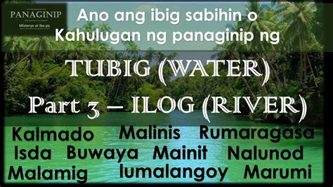 numero ng ilog sa panaginip